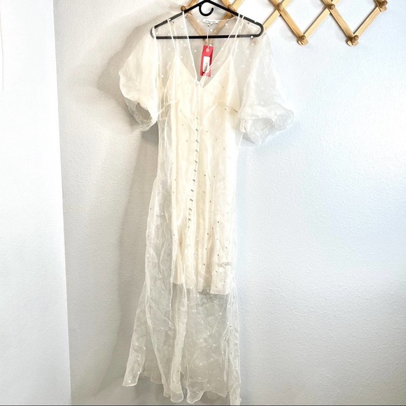 Olivia Von Halle Delphine Sheer Dress - Picture 7 of 15